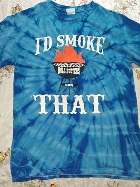 "I'd Smoke That" Blue Tie-Dye Short Sleeve Tee